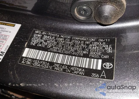 2011 Toyota Corolla Le z USA, uszkodzony, nr VIN JTDBU4EEXB9149278